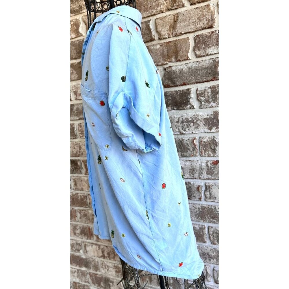 Workshop Republic Clothing Shirt Sz S Blue Collared Button Chest Pockets… - Picture 6 of 12